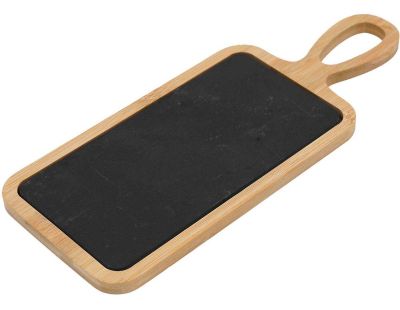Planche apéro en bambou et ardoise 30.5 x 12 cm