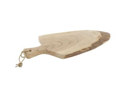 Planche à découper en acacia brut et écorce (L 55 cm)