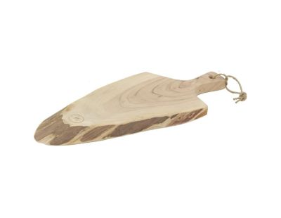 Planche à découper en acacia brut et écorce (L 55 cm)