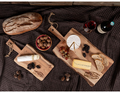 Planche à découper en bois d'acacia - Cigale (Grand modèle)