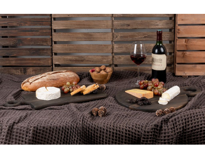 Planche à découper en bois d'acacia noir (Planche à découper rectangulaire)