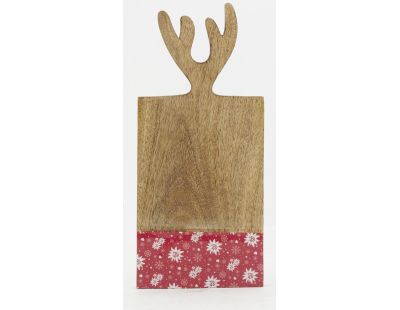 Planche à découper en manguier et résine décor Edelweiss