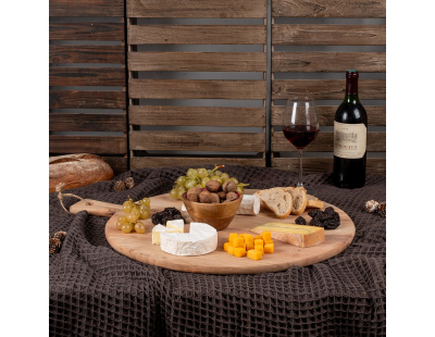 Planche à découper ronde en acacia naturel (Rond)