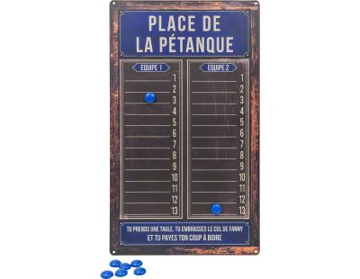 Plaque décorative Place de la Pétanque 48 x 28 cm