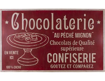 Plaque décorative en fer Commerce 122.5 x 74 cm (Chocolaterie)