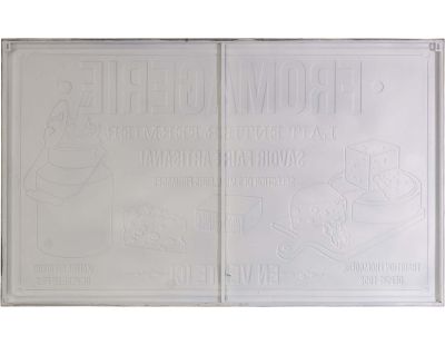 Plaque décorative en fer Commerce 122.5 x 74 cm (Fromagerie)