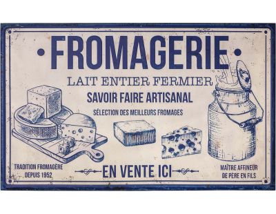 Plaque décorative en fer Commerce 122.5 x 74 cm (Fromagerie)