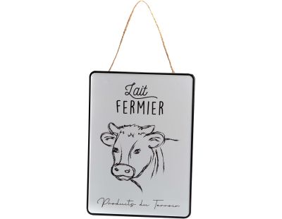 Plaque décorative en métal Lait fermier