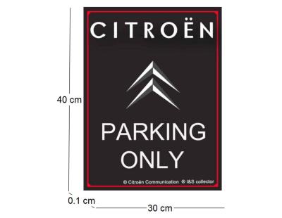 Plaque décorative en métal en relief 40 x 30 cm (Citroën Parking Only)