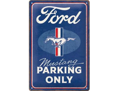 Plaque décorative en métal en relief 30 x 20 cm (Ford Mustang - Parking Only)