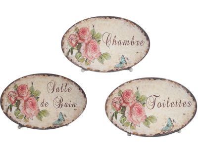 Plaque de portes pour la maison Roses (Lot de 3)