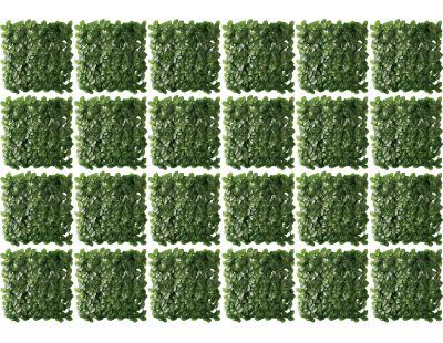 Plaques clipsables de feuillage artificiel 6m² (Lot de 24) (Rosier veiné)