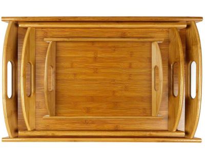 Plateau en bambou (Lot de 3)