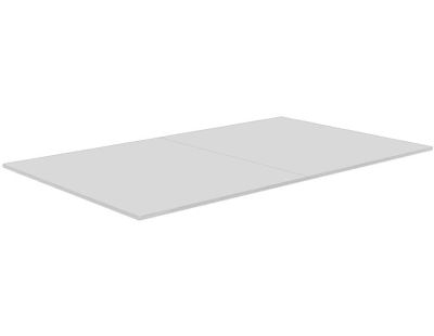 Plateau dinatoire pour billard convertible table 6 personnes Texas (Blanc laqué)