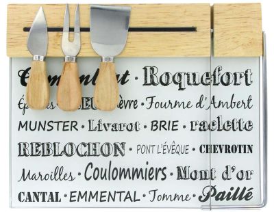 Plateau à fromages avec lyre et 3 ustensiles
