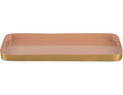 Plateau en métal Festive 25 x 12.5 cm (Rose clair)