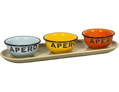 Plateau avec 3 ramequins apéros