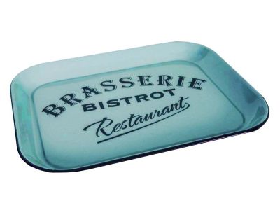 Plateau rectangulaire Bistrot 41 cm (Bleu)