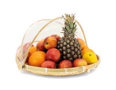 Plateau rond avec cloche filet (40 cm)
