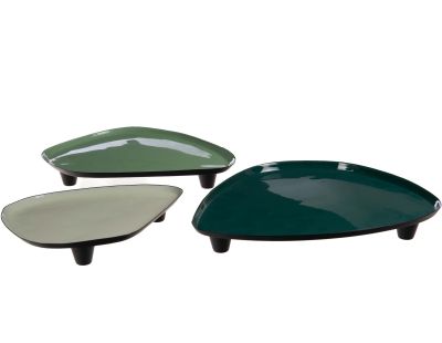 Plateaux en métal coloré Altitude (Lot de 3)