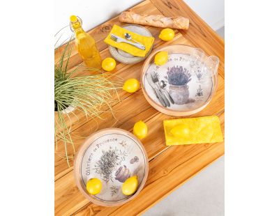 Plateaux ronde en bois naturel 