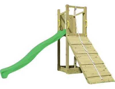 Plateforme de jeux en bois Funny (Toboggan + rampe)