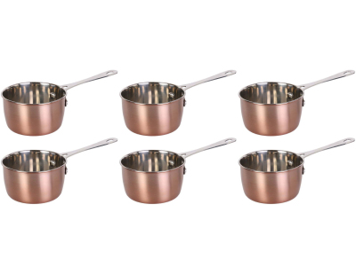 Poelon de présentation individuel 9 cm (Lot de 6)