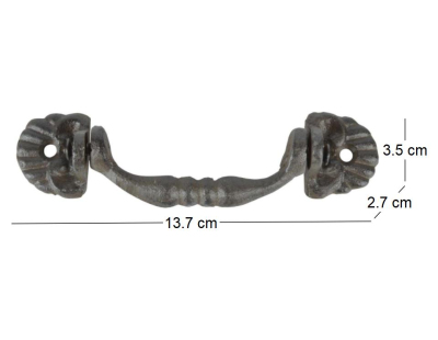 Poignée de porte pivotante en métal