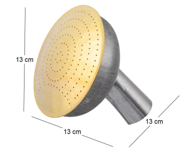 Pomme d'arrosoir en acier galvanisé grille en laiton