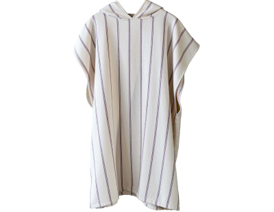 Poncho en coton bio Marina 95 x 80 cm (Violet)