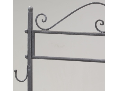 Portant/porte-manteaux en métal gris