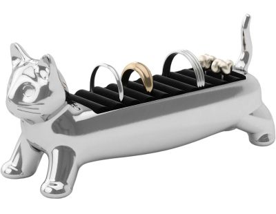 Porte-bagues en zinc en forme d'animaux (Chat)