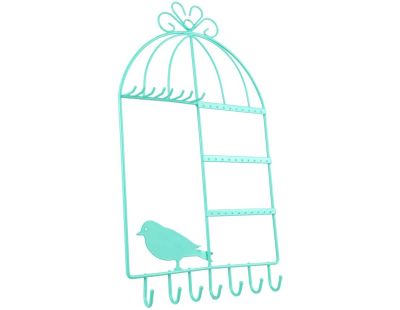 Porte bijoux cage à oiseaux Home sweet home (Vert)