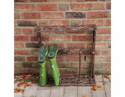 Porte bottes de jardin en fonte (2 paires)