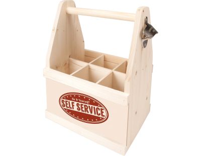 Porte-bouteilles en bois avec décapsuleur