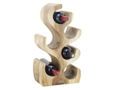 Range-bouteilles en bois de suar (6 Bouteilles)