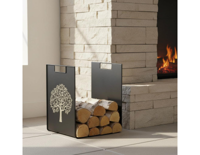 Porte-bûches en métal
