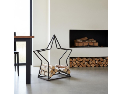 Porte-bûches en métal Étoile
