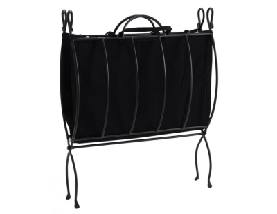 Porte-bûches pliable en fer forgé