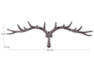 Porte manteau en fonte Cerf