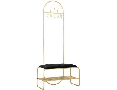 Porte manteau en métal avec banc intégré 80 x 38.5 x 180 cm
