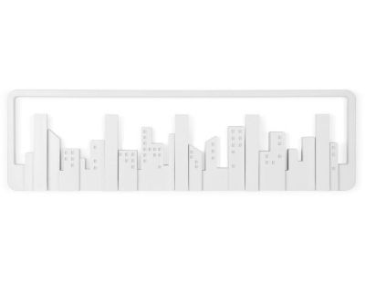 Porte manteau mural design Skyline (Blanc)