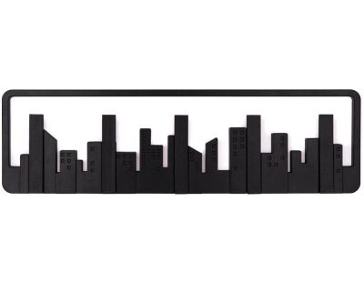 Porte manteau mural design Skyline (Noir)