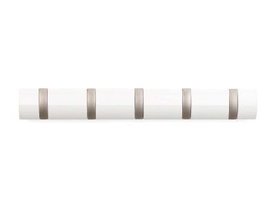 Porte manteaux Flip 5 crochets (Blanc)