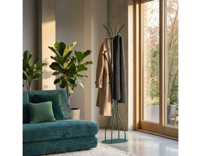 Porte manteaux en métal Saturn 45 x 28 x 178 cm (Vert)