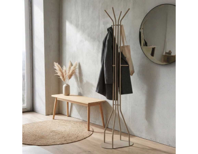 Porte manteaux en métal Saturn 45 x 28 x 178 cm (Gris)