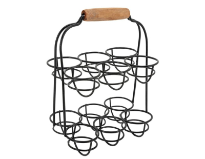 Porte-oeufs en métal noir