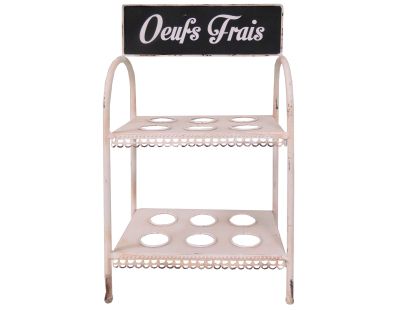 Porte oeufs vintage en fer 12 oeufs