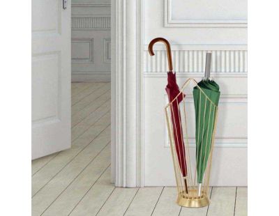 Porte parapluie en métal doré Glam 25.5 x 18.5 x 60 cm
