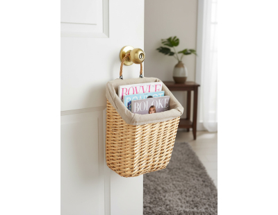 Porte-revues en osier naturel